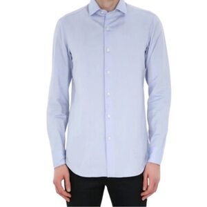 Ted Baker Endurance Long Sleeve Micro Dot Button Down Shirt Size 15 (Large)